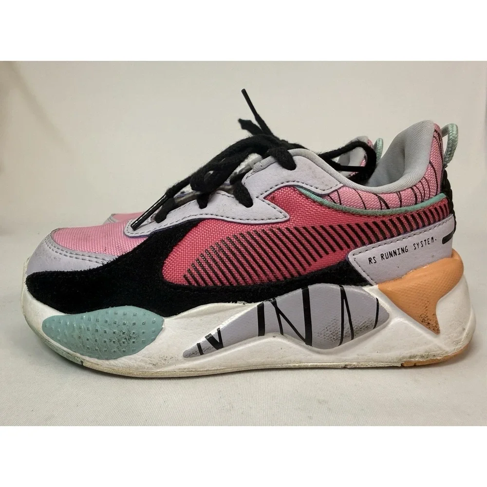 Puma Unisex Kids RS-X Nail Glam Sneaker Shoes Multicolor Lace Up 12C